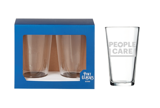 Decorated 16oz Pint Glass - Set of 2