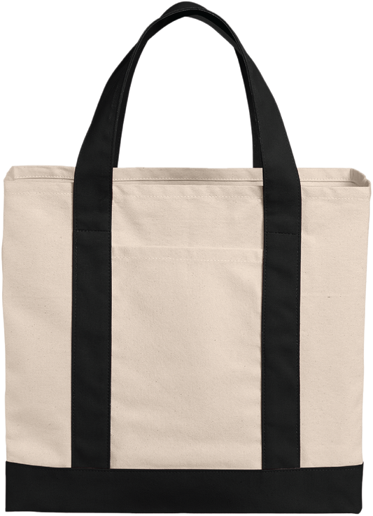 Port Authority Cotton Canvas Two-Tone Tote