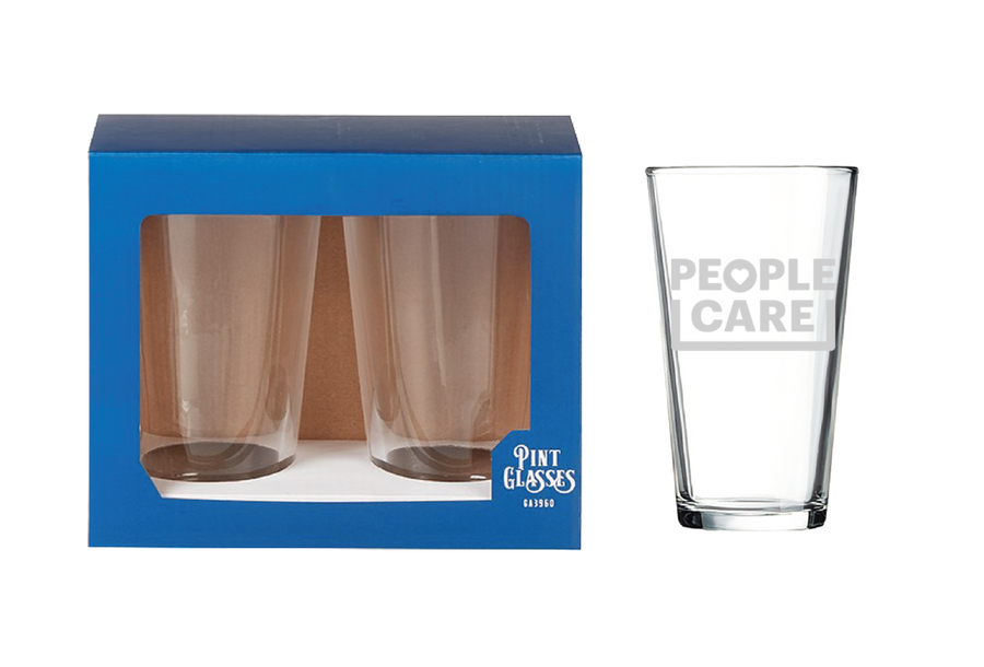 Decorated 16oz Pint Glass - Set of 2